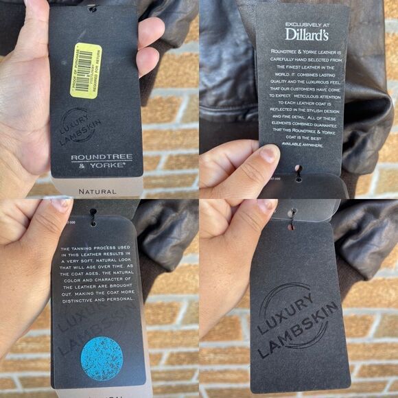 RoundTree & Yorke Lamb Skin Leather pilot jacket large - Picture 15 of 17